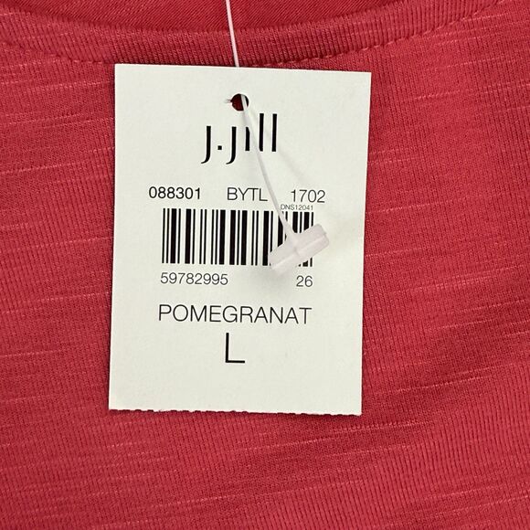 NEW J JILL Sleeveless Knit Maxi Tank Dress Large Pomegranate Pink Minimalist - Picture 6 of 13